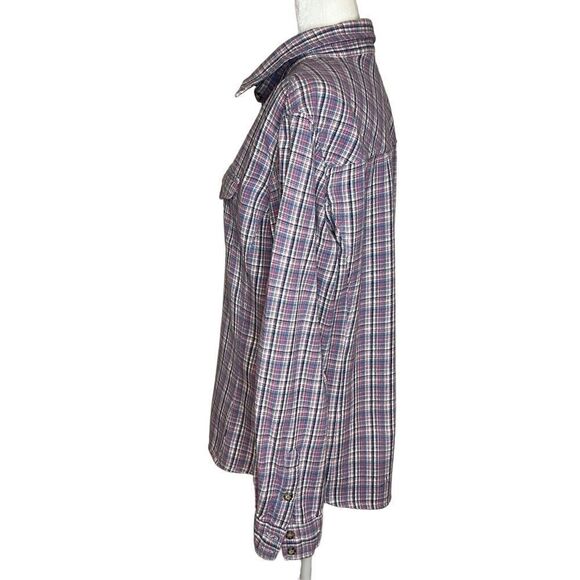 Carhartt Pink and Blue Plaid Flannel Shirt. Size Large. Great Condition!! - Picture 4 of 14